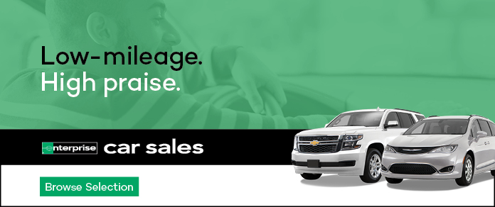 low mileage. high praise. enterprise car sales. browse selection.