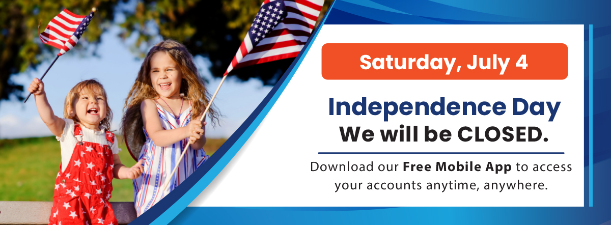We will be closed Saturday July 4th for Independence Day